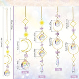 Crystal Moon Sun Prism Suncatcher for Home Decor