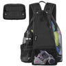 Timoxi Swim Bag Beach Backpack with Padded Shoulder Strap Mesh Backpack with Wet Pocket for Swimming Gym