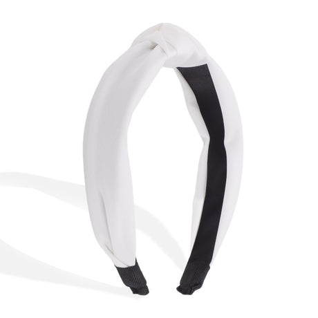 VOCOSTE Knotted Headband for Women Top Knot Head Bands for Womens Hair Non-Slip Womens Headbands Wide Hair Band Fashion Hair Accessories for Women White