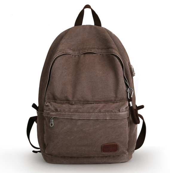 Outdoor Canvas USB Charging Anti-Theft Backpack