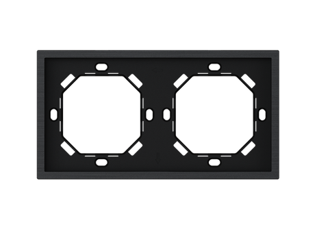 HDL Panel XELENT SERIES Black Panel Frame 2 Gang