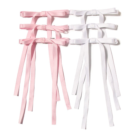 LFOUVRE Bow Hair Accessories with Hair Clips Ribbons Long Tails Tassels and Barrettes for Women - Set of 6