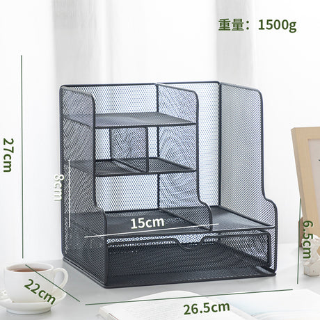 Rose Gold Desktop Organizer for Office Supplies