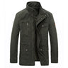 Men's Casual Mid-Length Cotton Jacket for Spring/Fall