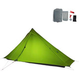 Telomat 3FULGEAR Lanshan1 Pro Outdoor Ultralight Camping Tent for 1 Person 3/4 Season Professional 20D Nylon Double Sided Silicone Tent Camping Trekking Kayaking Climbing Hiking (Green 4 Season)