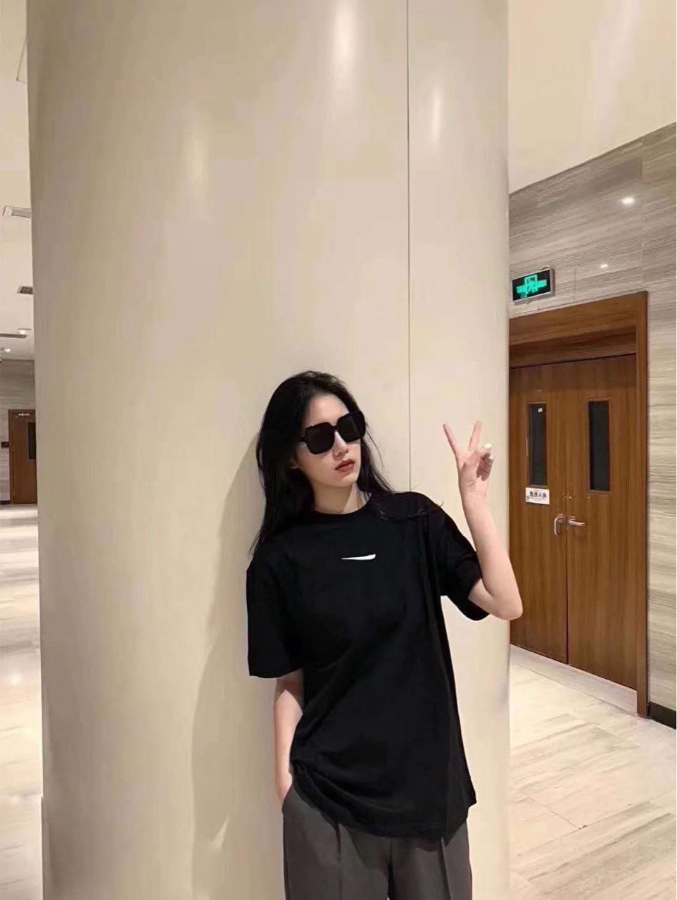 Embroidered Loose Cotton Short Sleeve Tee for All