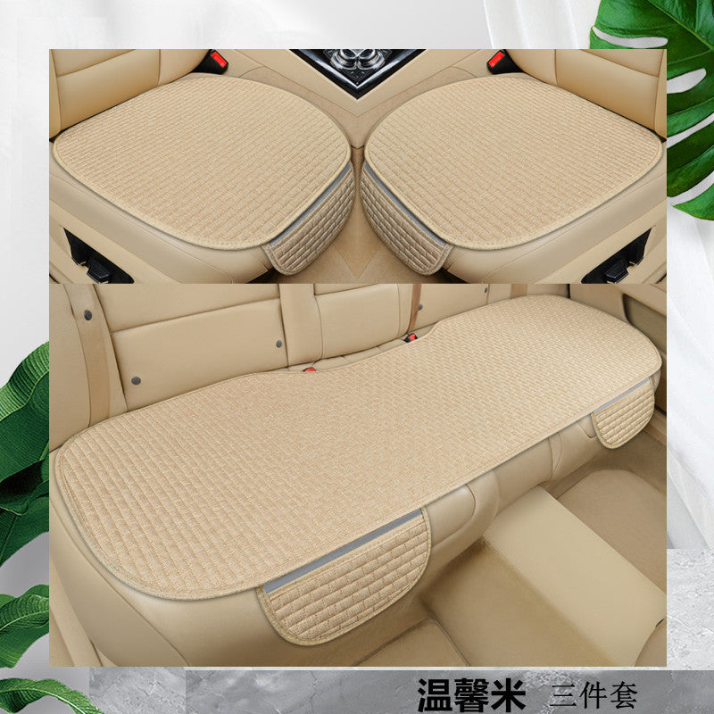 Summer Linen Comfortable Car Seat Cushion Set (3 pcs)