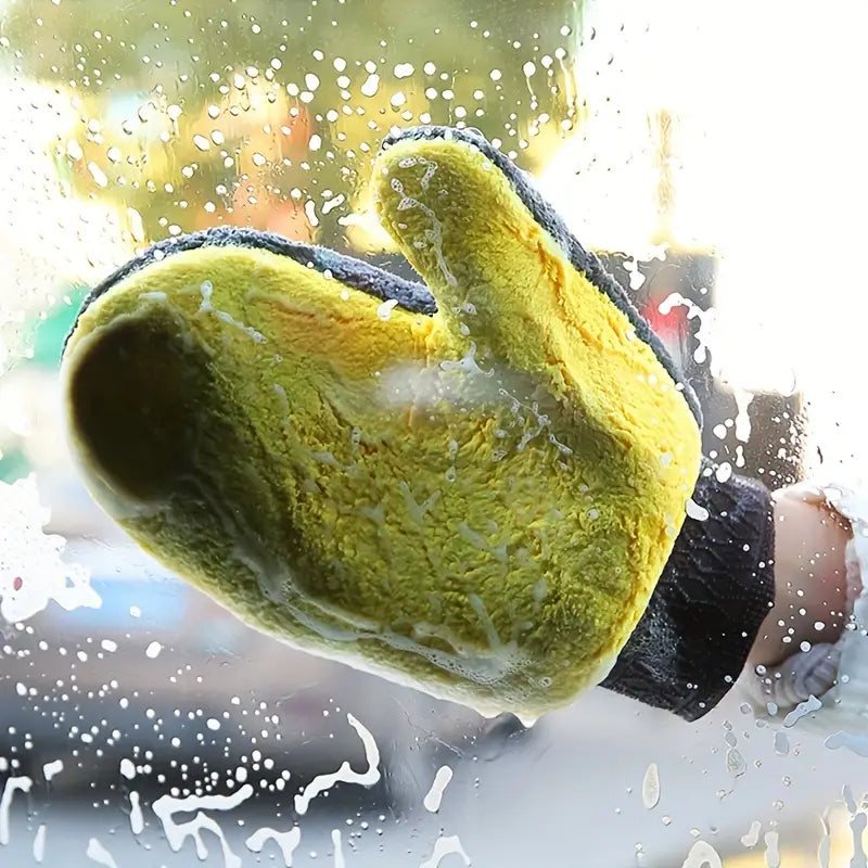 Soft Coral Fleece Car Washing Gloves for Cleaning