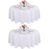 Kesfey 60 inch Round Table Cloths White 2 Packs Polyester Stain and Wrinkle Tablecovers Banquet Tablecloth High Density Table Covers Fabric Table Cloth for Wedding Dining Party Buffet Camping