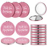 Roowest 12 Pcs Inspirational Compact Mirror Valentines Small Gifts for Women Bulk Thank You for Being Awesome Makeup Mirror for Purse Double Sided Travel Magnifying Pocket Mirror for Mom(Pink)