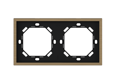 HDL Panel XELENT SERIES Brass Panel Frame 2 Gang