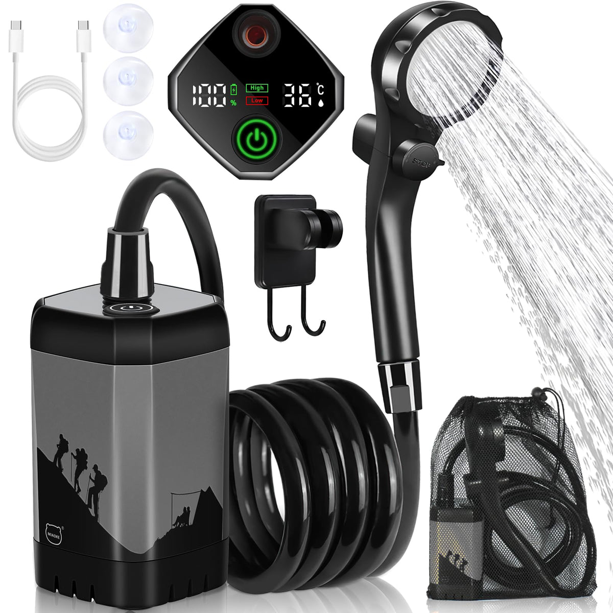 Rechargeable Portable Camping Shower