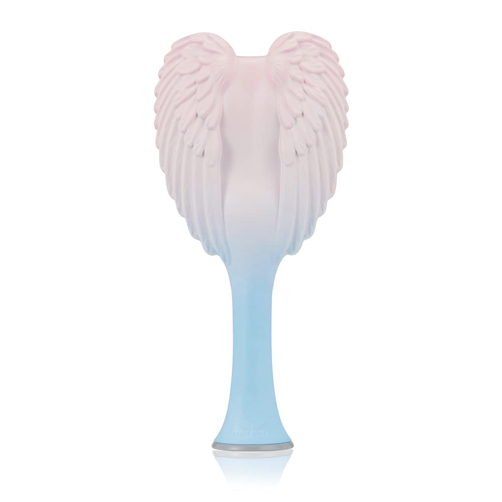 Detangling Hair Brush - Anti Static Angel Wing Hair Brush with Soft & Flexible Bristle for Straight & Wavy Hair - Tangle Angel Hair Detangler Brushes for Blow Drying & Shower - Two Tone Pink Blue