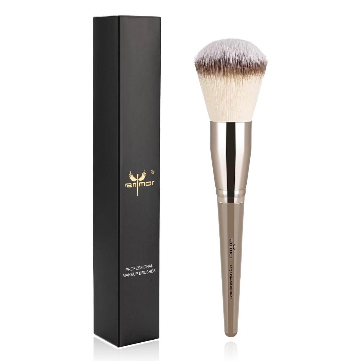 Anmor Powder Brush Professional Large Fluffy Powder Blush Makeup Brush Perfect for Blush Bronzer and Setting Powder Luxurious Soft Synthetic Bristles