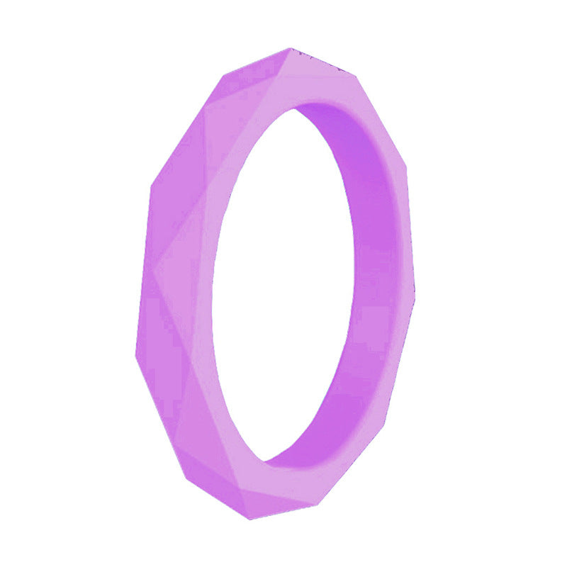 Geometric 3mm Silicone Ring for Outdoor Sports