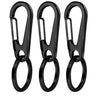QISVVE Keychain Clip Key RingStainless Steel Small Carabiner Keychain Clip Key Chain Hook Holder Organizer for Car (3Pcs 2.16in Black)