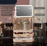 Lighted Mirror Makeup Storage Box