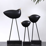 Nordic Minimalist Black and White Bird Home Decor Piece