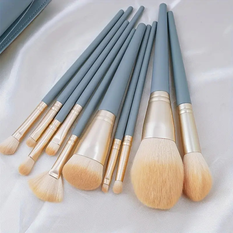 10pcs Soft Bristle Makeup Brush Set for Beauty Tools