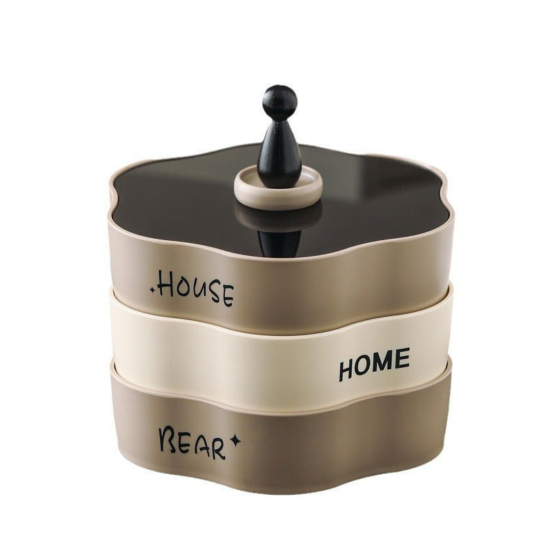 Elegant Multi-Layer Rotating Snack Organizer Tray
