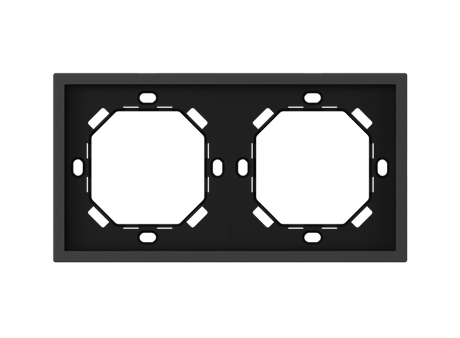 HDL Panel XELENT SERIES Charcoal Grey Panel Frame 2 Gang