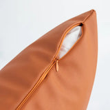 Imitation Leather Woven Pillowcase for Home Decor