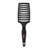 LANGE HAIR Siena Wide Curved Vented Hair Brush | Detangle Brush with Nylon Bristles | Best Brush for Tangles and Knots | Ideal Brush for Men and Women | Vented Hair Brushes for Airflow | Black