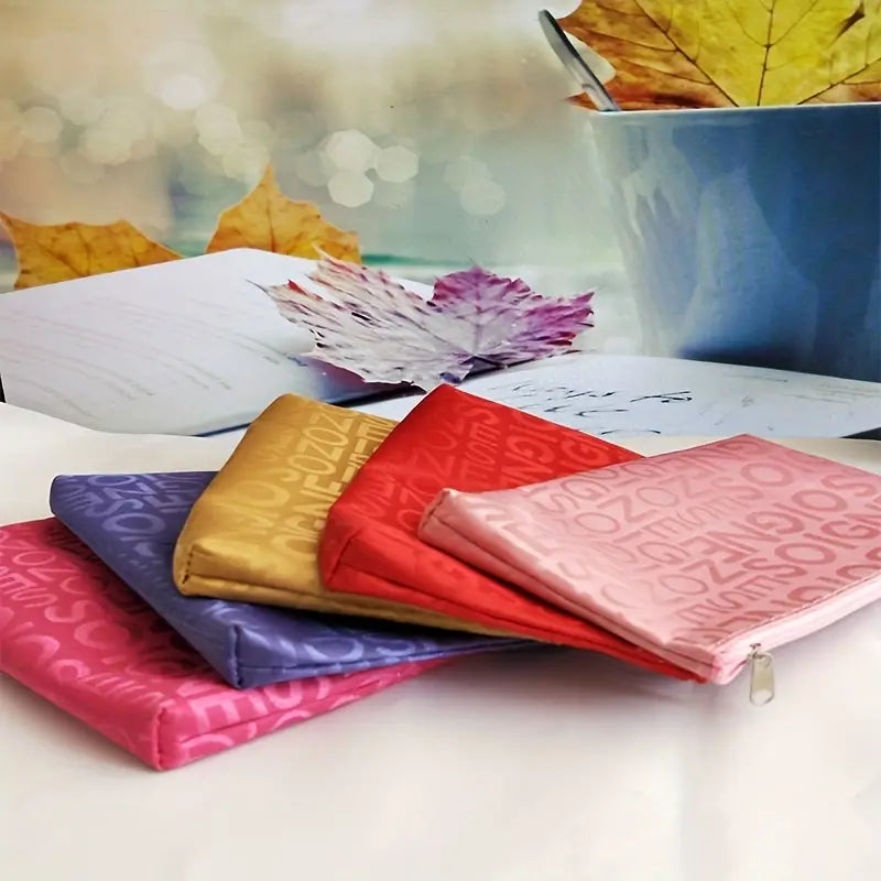 Cute Portable Letter Graphic Makeup Bag Organizer