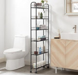 Layer Storage Car Line Slim Shelves With Wheels