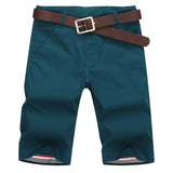 Men's Casual Solid Color Cotton-Linen Shorts