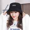Embroidered Fisherman Hat with Lamb Hair Detail