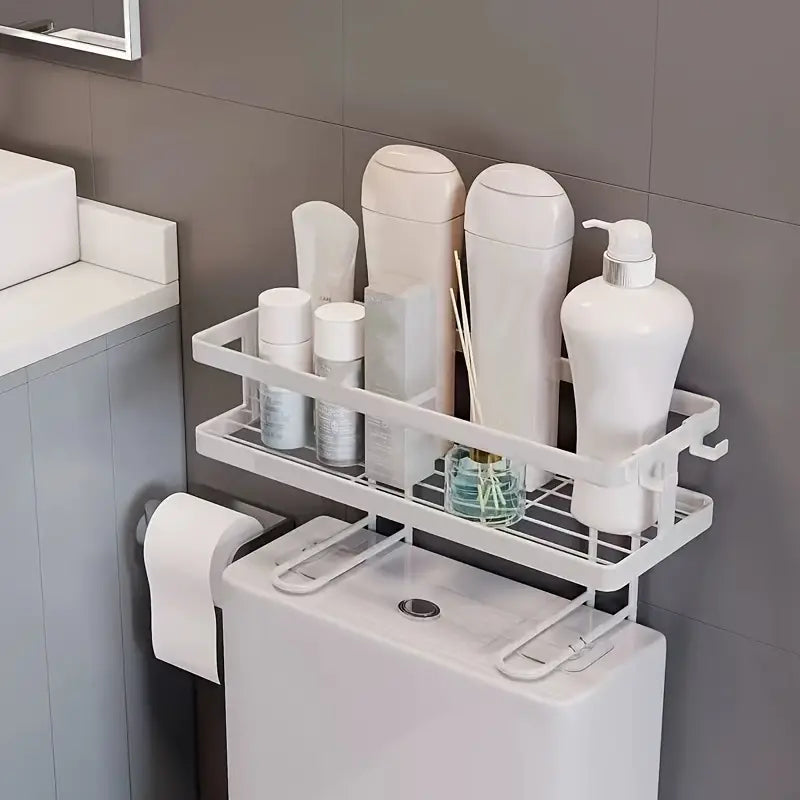 Toilet Storage Organizer with Toilet Paper Holder (1 Piece)