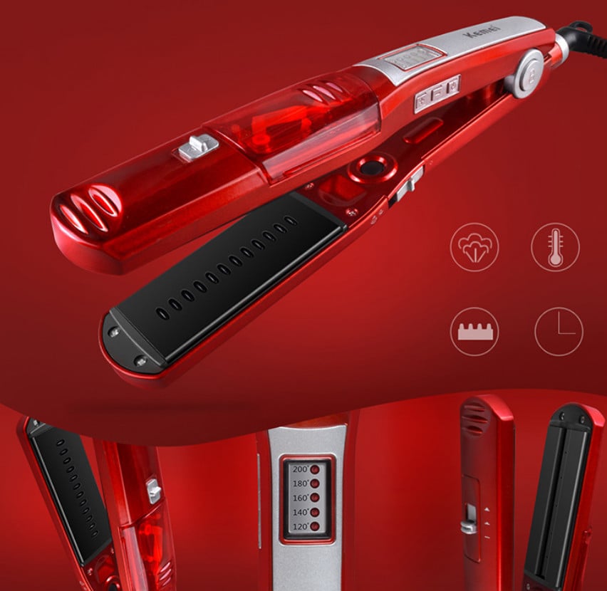 Electric Hair Straightener with Steam Hydration Stick