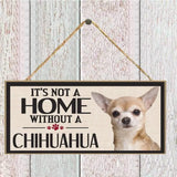 Chihuahua Wooden Plaque Sign for Home Decor (7.9x3.9in)