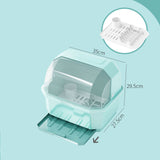 Plastic Dish Rack and Cup Holder for Kitchen Storage