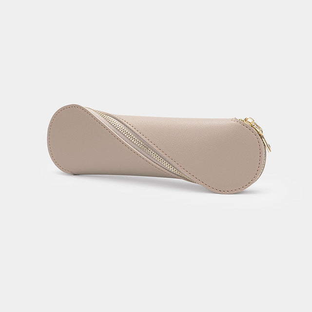 Slim Pencil Case Makeup Brush Holder with Zipper Pouch