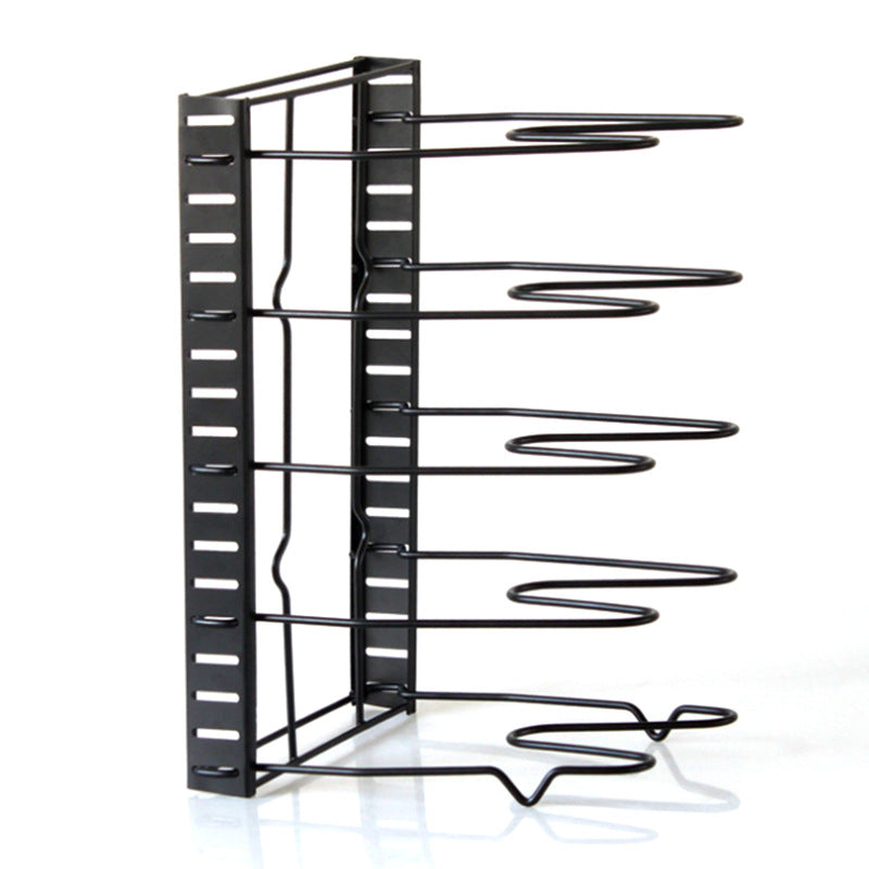 Multi-Layer Kitchen Floor Storage Rack for Pots and Boards