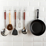 Clear Stainless Steel Self-Adhesive Hooks for Storage