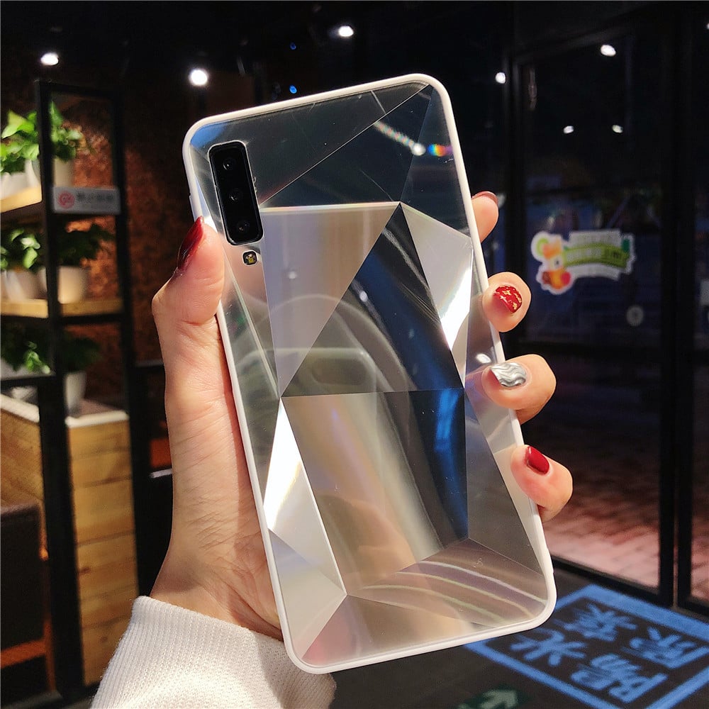 Diamond Rhombus Pattern Mirror Phone Case