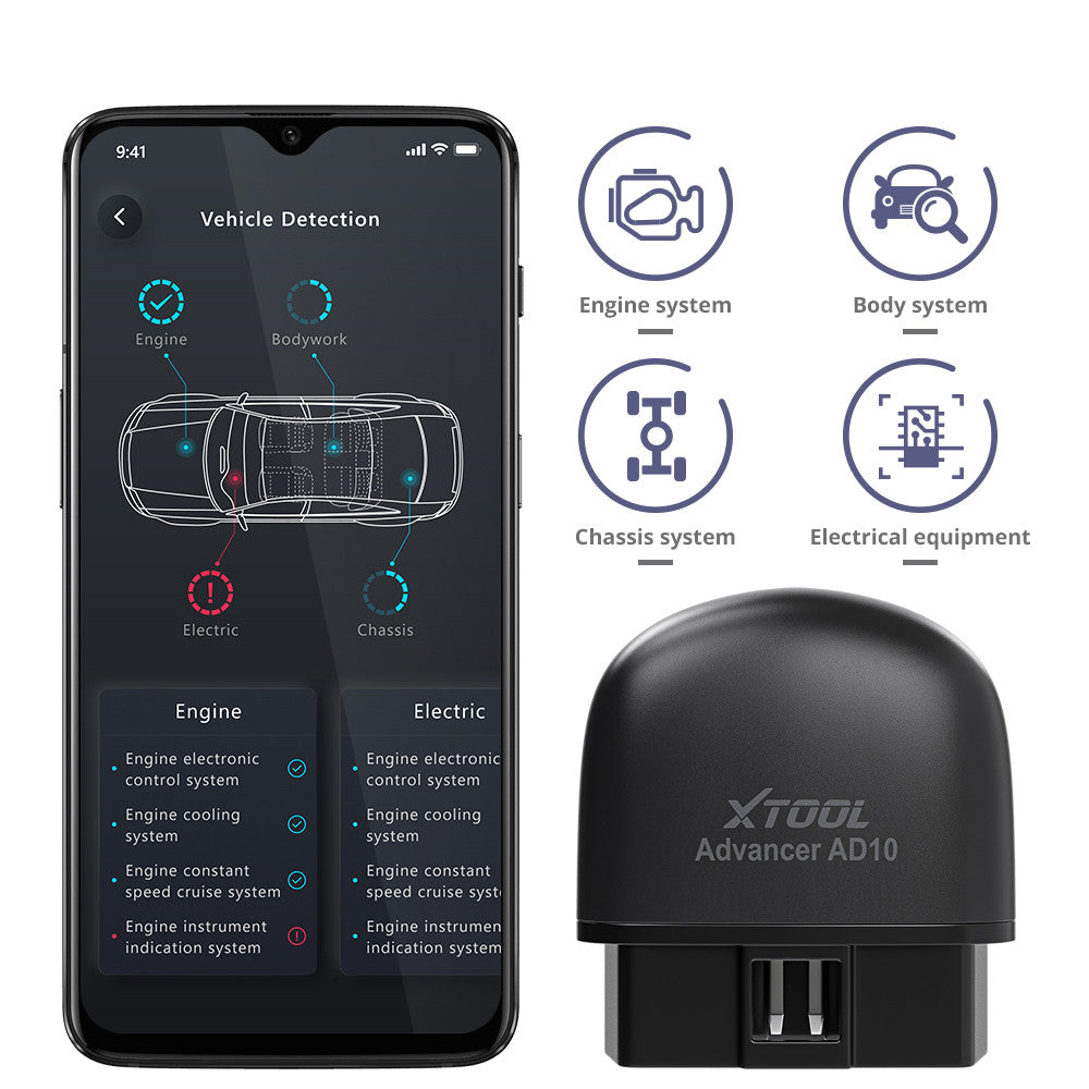 XTOOL AD10 OBD2 Diagnostic Scanner with Bluetooth ELM327