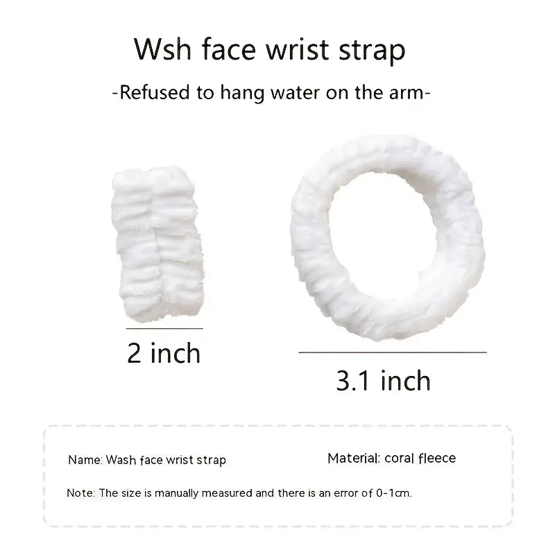 Women's Absorbent Wristbands for Spa and Makeup Use