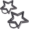 HINZIC 2 PCS Black Star Carabiner 2 Sizes Zinc Alloy Star Shaped Keychain Clips Heavy Duty Cool Carabiner Clip Accessories for Camping Hiking Fishing