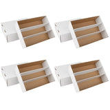 HIMOMO 4 Pack Trading Card Storage Box 2340 Count Card Storage Box White Sports Card Storage Box Card Organizer Box Trading Card Box for Storing Protecting and Organizing Soccer Basketball Game Cards