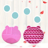Bear Shaped Silicone Makeup Brush Cleaning Mat & Holder