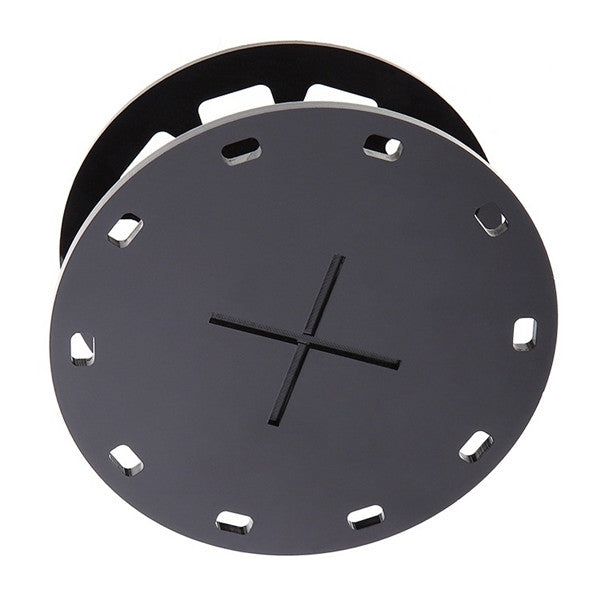 10-Hole Black Round Makeup Brush Holder