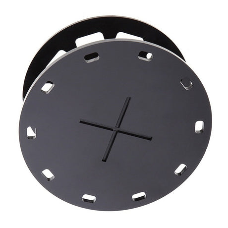 10-Hole Black Round Makeup Brush Holder