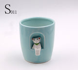 Creative Ceramic Cactus Planter with Animal Design