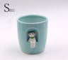 Creative Ceramic Cactus Planter with Animal Design
