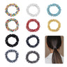 Nicime 10Pcs Crystal Rhinstone Hair Ties Crystal Ponytail Holders Crystal Scrunchies Hair Accessories for Women Beaded Ponytail Holder