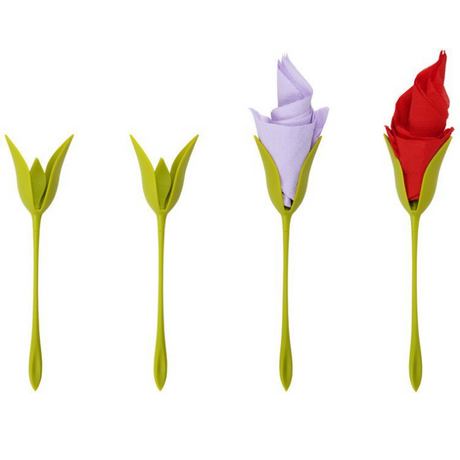 Napkin Holders with Rose Flower Design (Set of Tools)